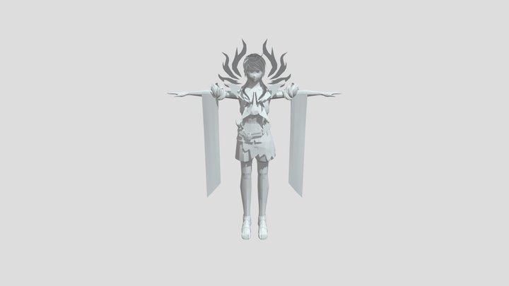 Shu Yamino Low Poly 3D Model
