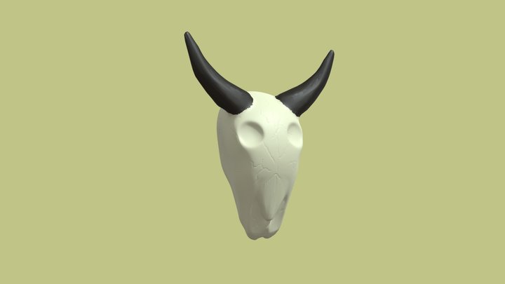 Crâne de bœuf Western 3D Model