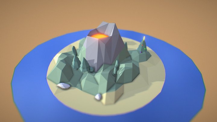 Anya Christmas Island With Shack 3D Model
