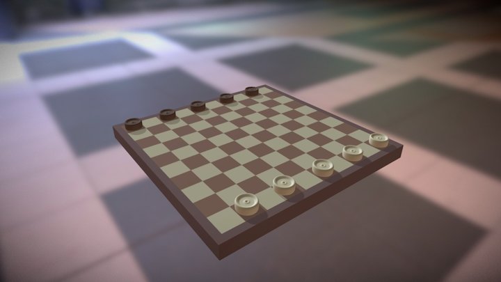 Chocolate Draughts Game 3D Model