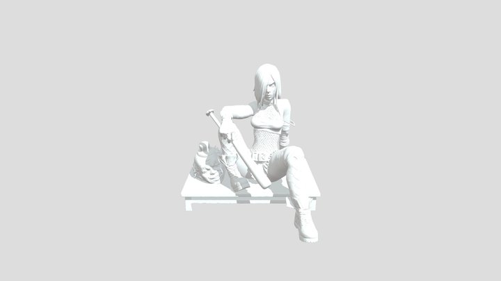 Hack Slash Warrior 3D Model