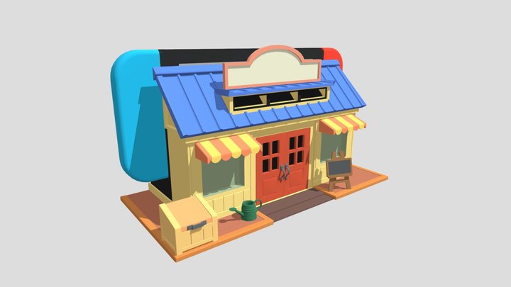 Nook Cranny Nintendo Switch Dock Support 3D Model