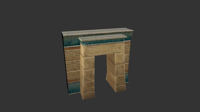 Door Egyptian Project. 3D Model