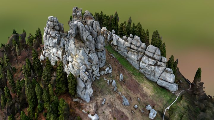 Tustan Rocks 3D Model
