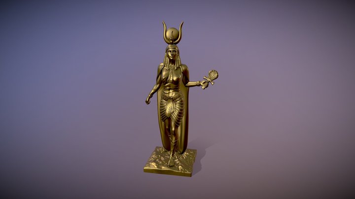 Statue of Egyptian Goddess Isis 3D Model