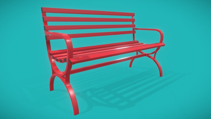 Sophia & William Outdoor Garden Bench 3D Model