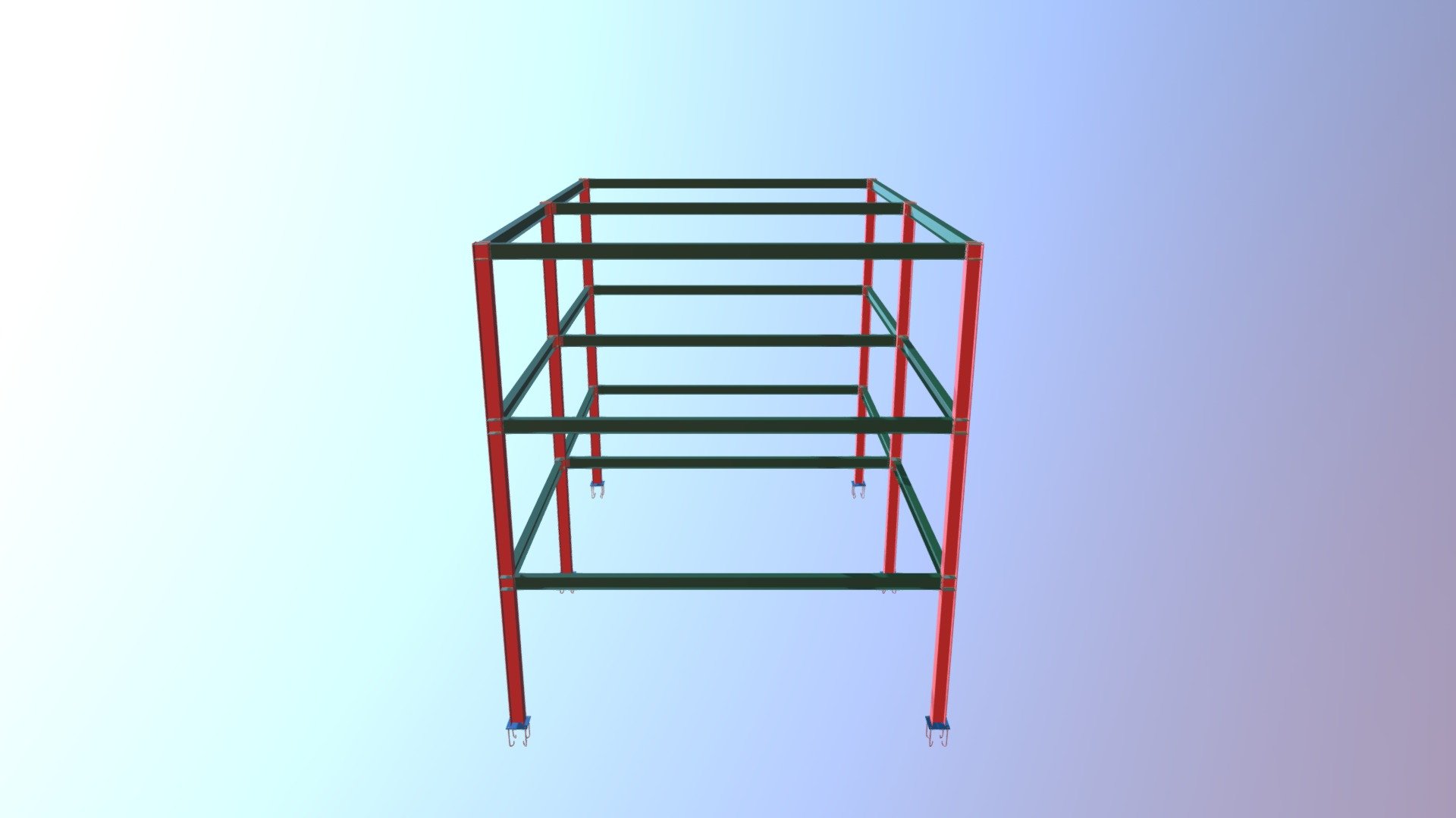 Pórtico 3D em aço
