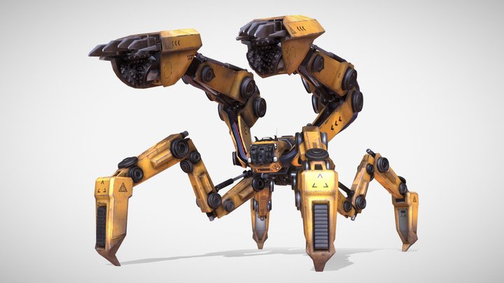 Robotic excavator "MoleCrecket" 3D Model