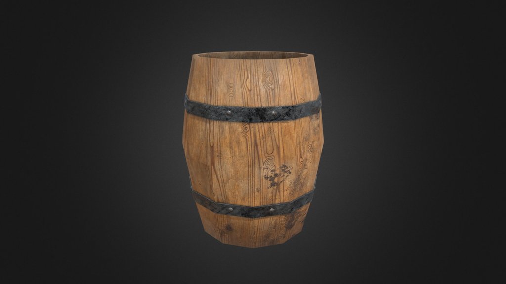 Wooden barrel | Game ready