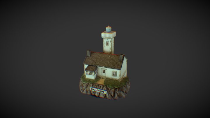 Toulinguet lighthouse model - 13 cm high 3D Model