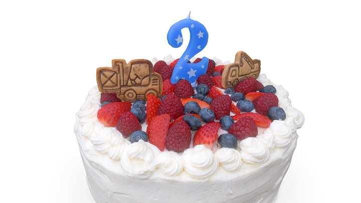 Birthday cake 3D Model