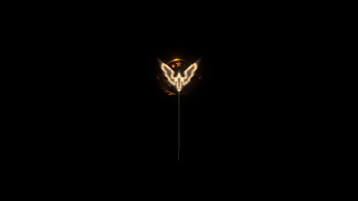 Elite Dangerous: Triple Elite Emblem wall light 3D Model