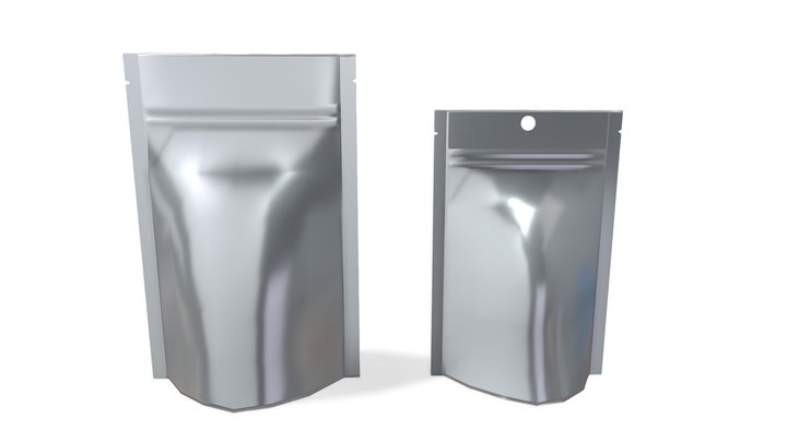 Sachet Plastic bag mockup 3D Model