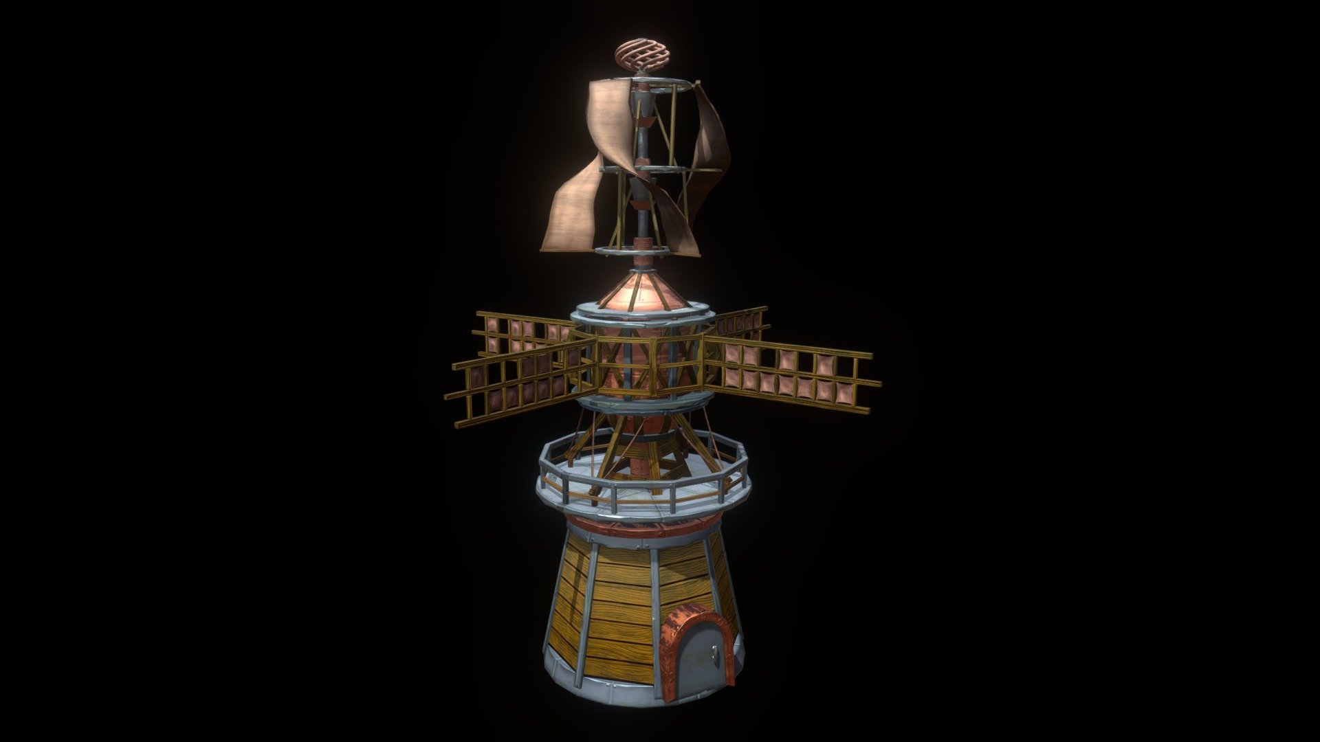 Desert Nomad Windmill — Sketchfab embed 3D viewer