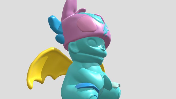 Child in dragon costume 3D Model