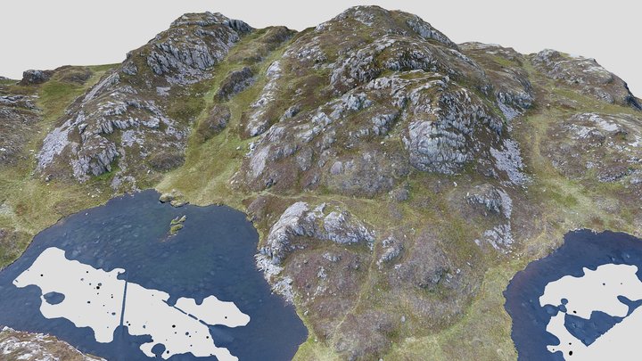 'Twin Lakes', Yr Arddu, North Wales 3D Model
