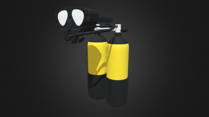 Twin Oxygen Tank Set 3D Model