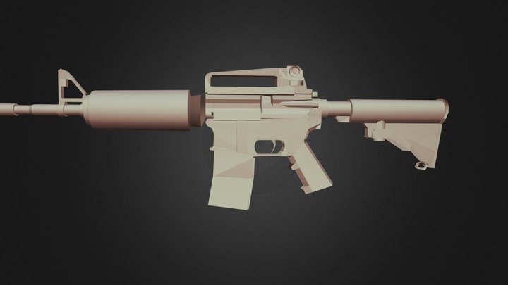 M4 low-poly(Triangles:2.3k) 3D Model