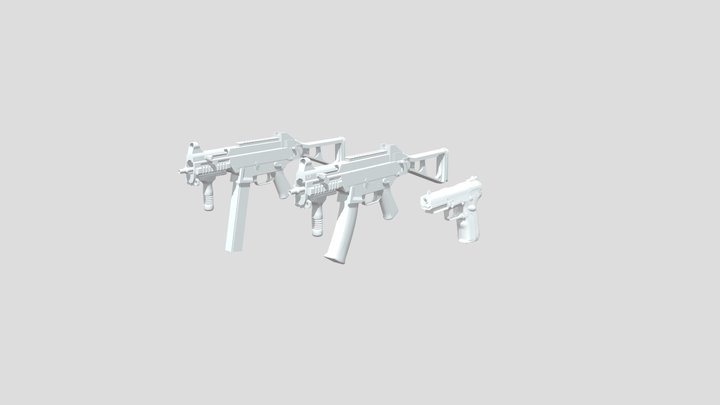 HK UMP + FN Five Seven 3D Model