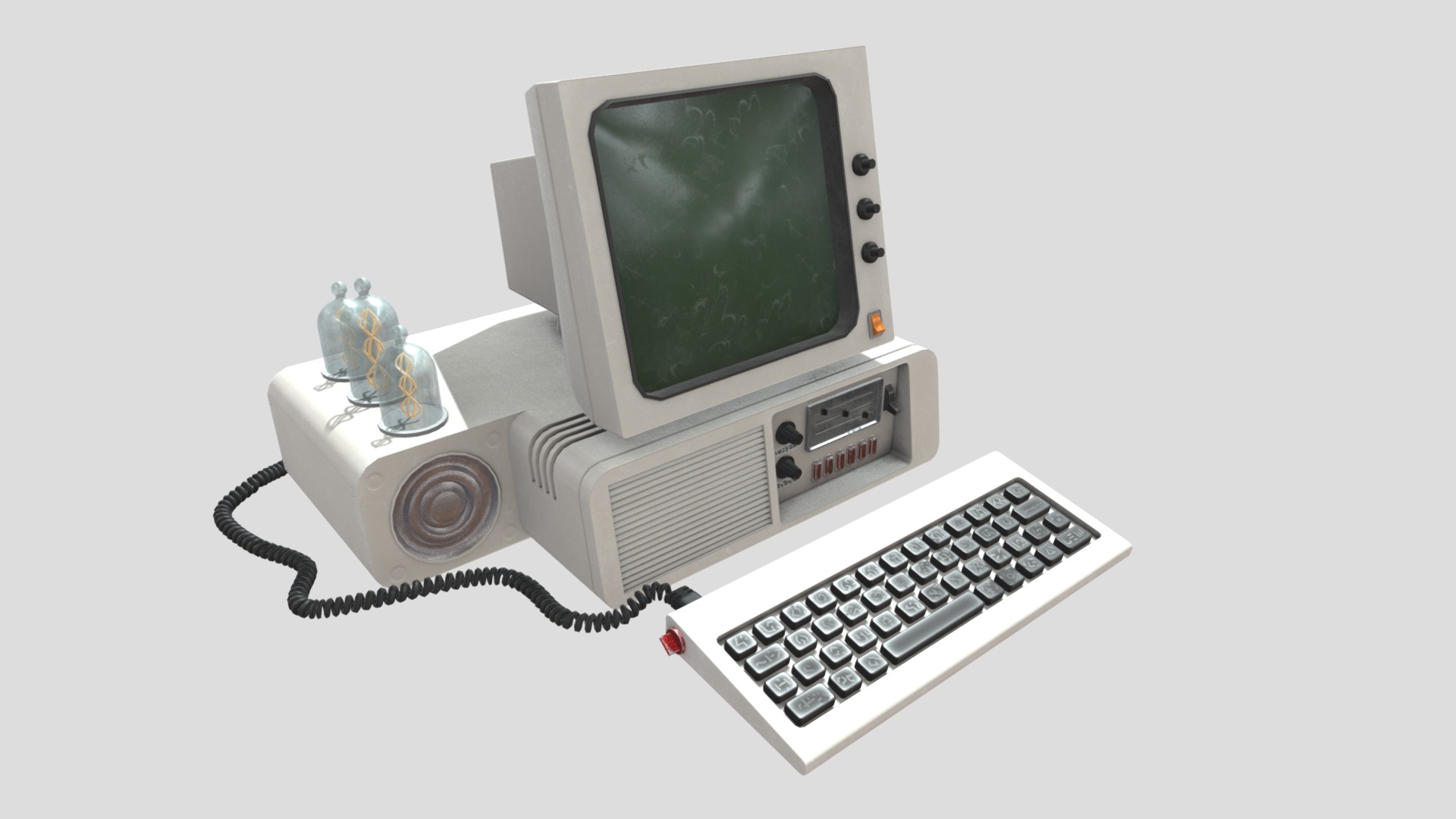 3D model Personal Computer "Komplukter" - This is a 3D model of the Personal Computer "Komplukter". The 3D model is about a machine with a screen.