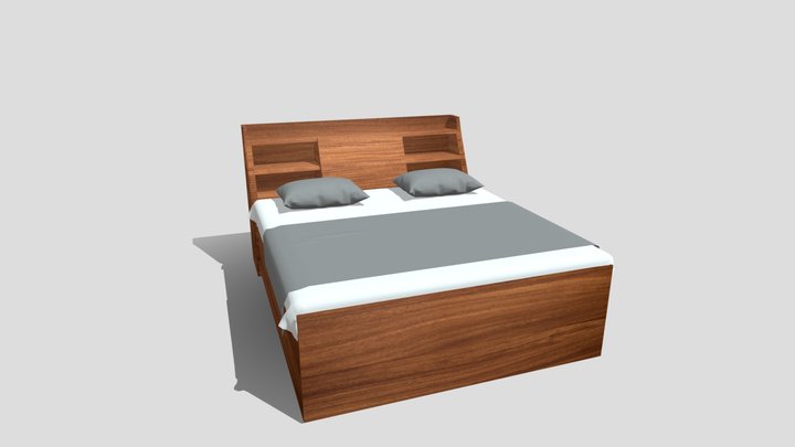 Mondrian Bed - 3D Model by Mehran1369