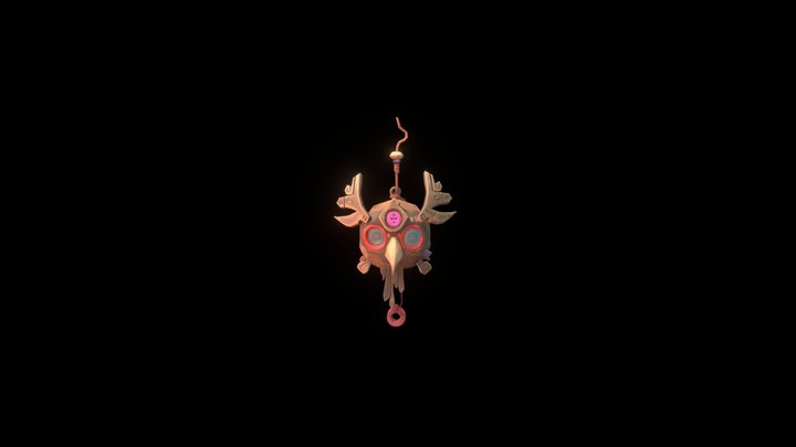 Stylized Owl Amulet 3D Model