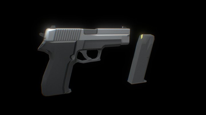 Low Poly Sig P226 (1st Gen) 3D Model