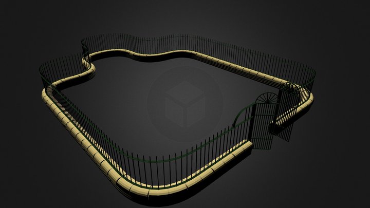 Cemetery Fence 3D Model