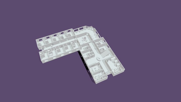 Interior Blockout - Dormitory 3D Model