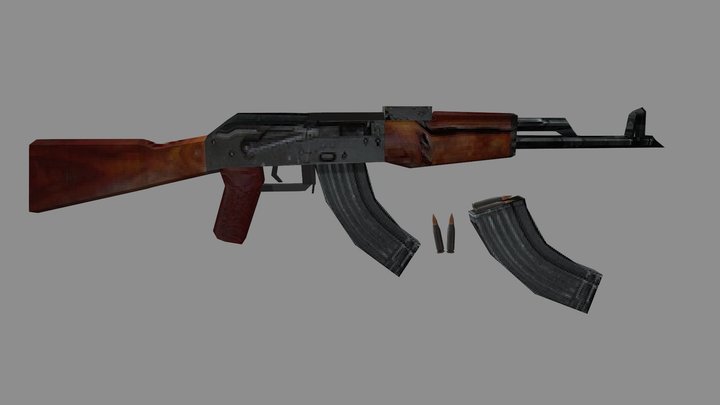 Ak47 [psx] 3D Model