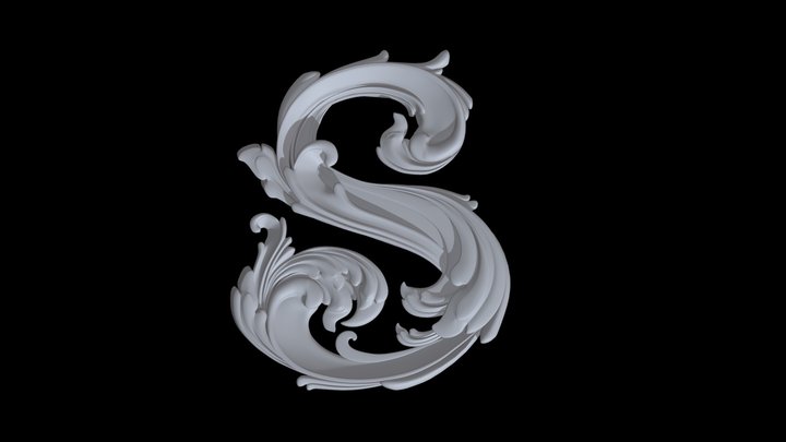 letter S 3D Model
