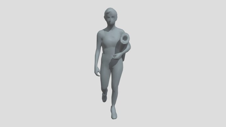 Lowpoly Fitness Girl – Modello 3D gratuito STL