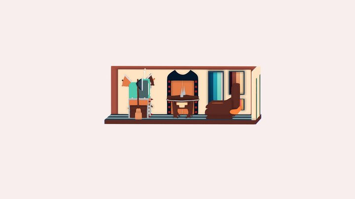 Quarto Medieval (Cartoon) 3D Model