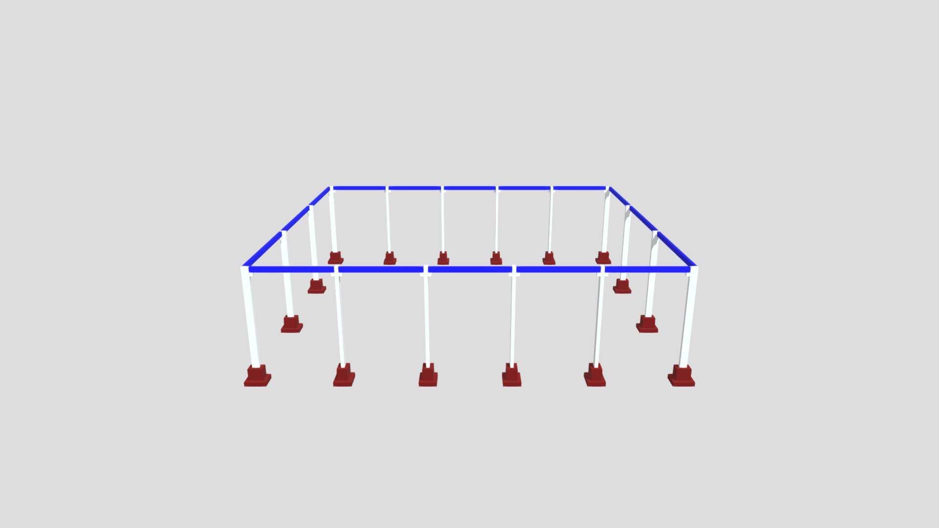 Modelagem 3D - Barracão 20x25 - H 5m