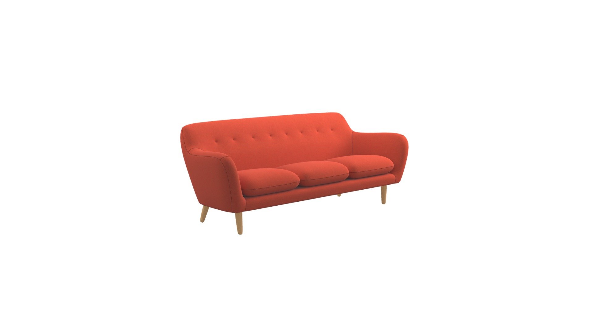 Dylan 3 Seater, Retro Orange