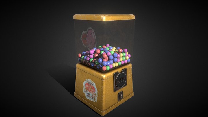 Candy's machine (dirty and damaged) 3D Model