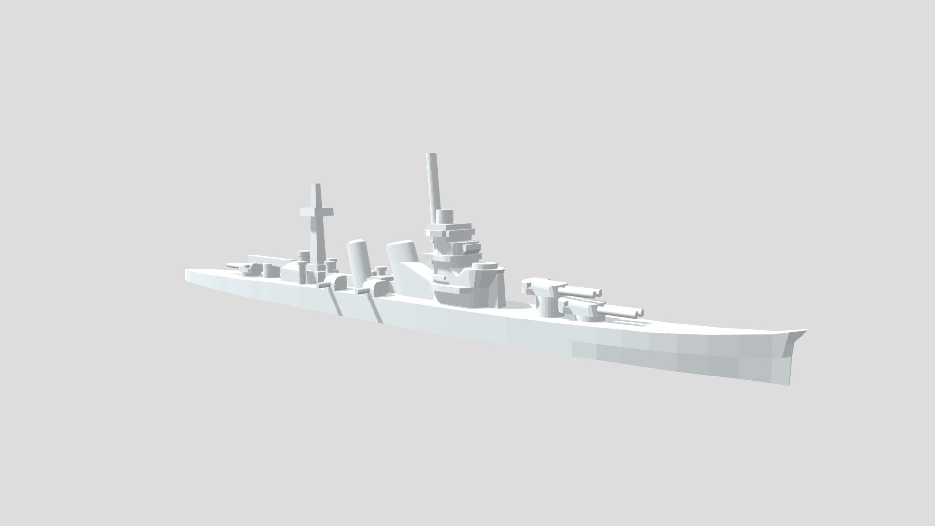 IJN Aoba - Model for 1/4000 printing