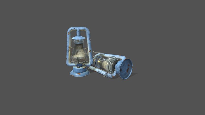 Kerosene Lamp Blizzard Dietz Fitzall 3D Model