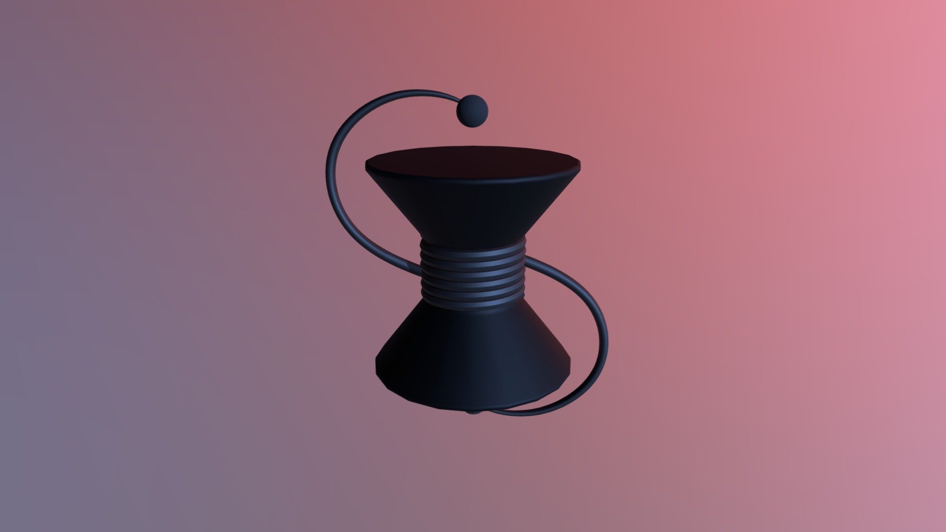 Damru - 3d model - Small Two Headed Drum - India