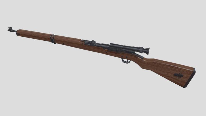 Type 97 Sniper Rifle 3D Model
