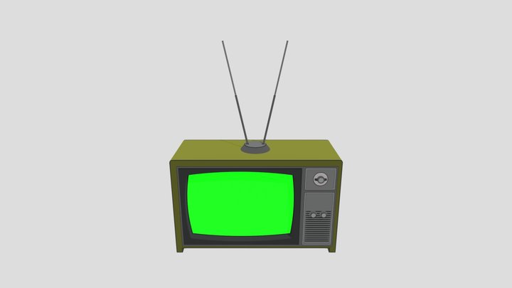 Tv Antiga cartoon 3D Model