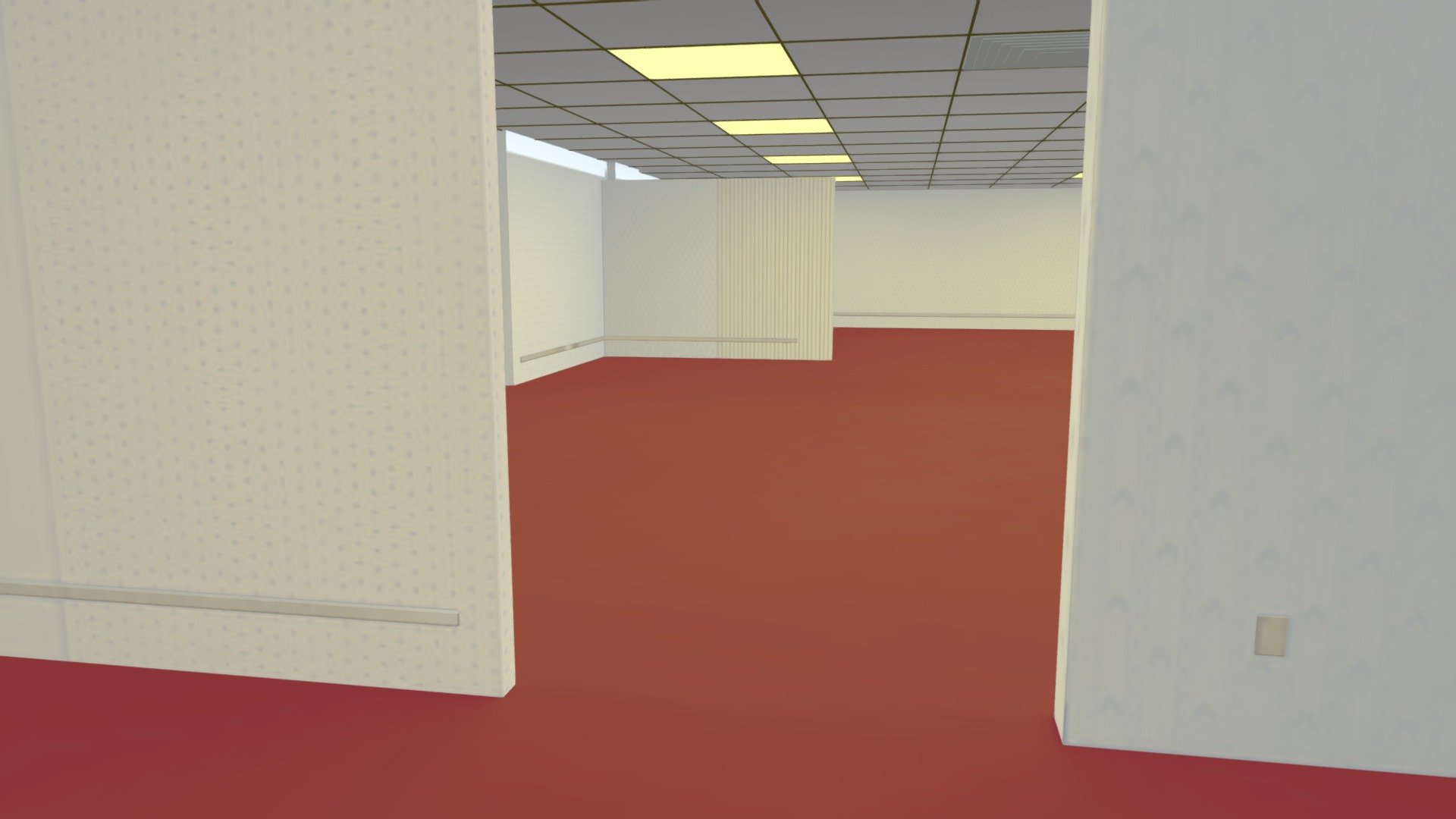 Backrooms Level 0 level 1 and level 2 free VR / AR / low-poly 3D