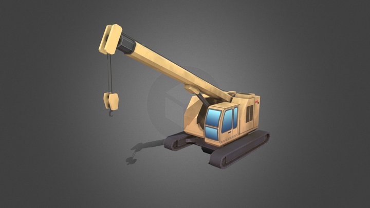 Crawler Crane ( Low Poly ) 3D Model