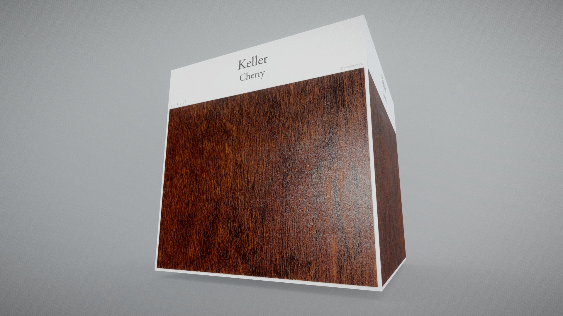 3D model Keller (Cherry) - This is a 3D model of the Keller (Cherry). The 3D model is about a box with a logo on it.