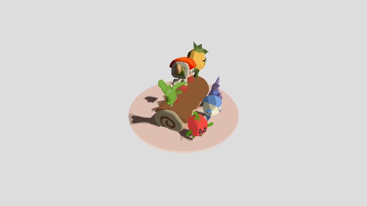 Food Feud Diorama 3D Model