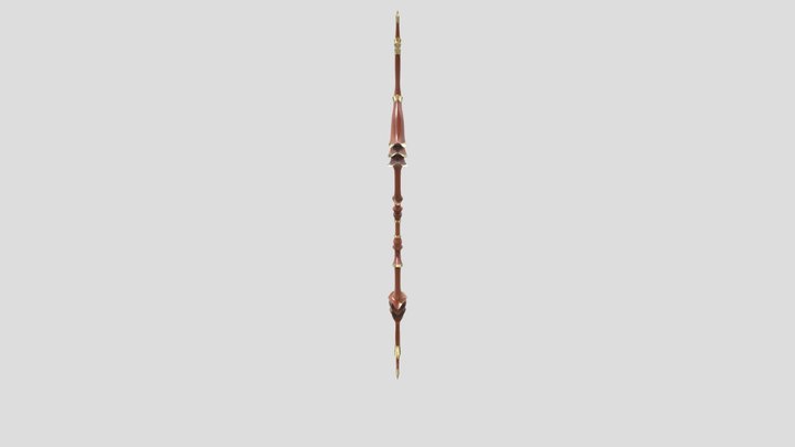 FantasyBow-woodngold 3D Model