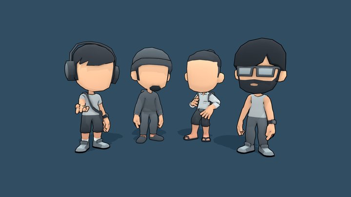 Mini Modular Character | Common People 3D Model