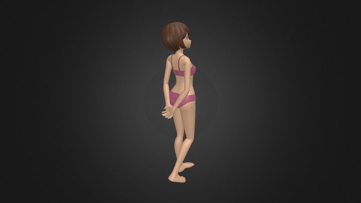 Female - Style 1 (Pose 2: Staring) 3D Model