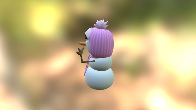 Snow Girl 3D Model