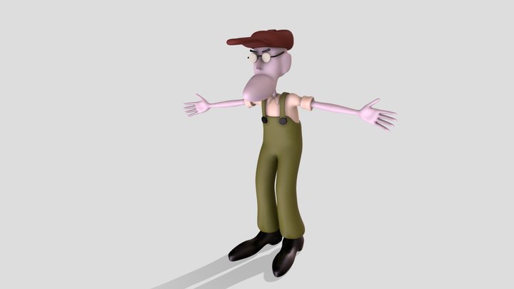Baby T-Pose (Quad Mesh with 5 Subdivisions) 3D Model by udograf